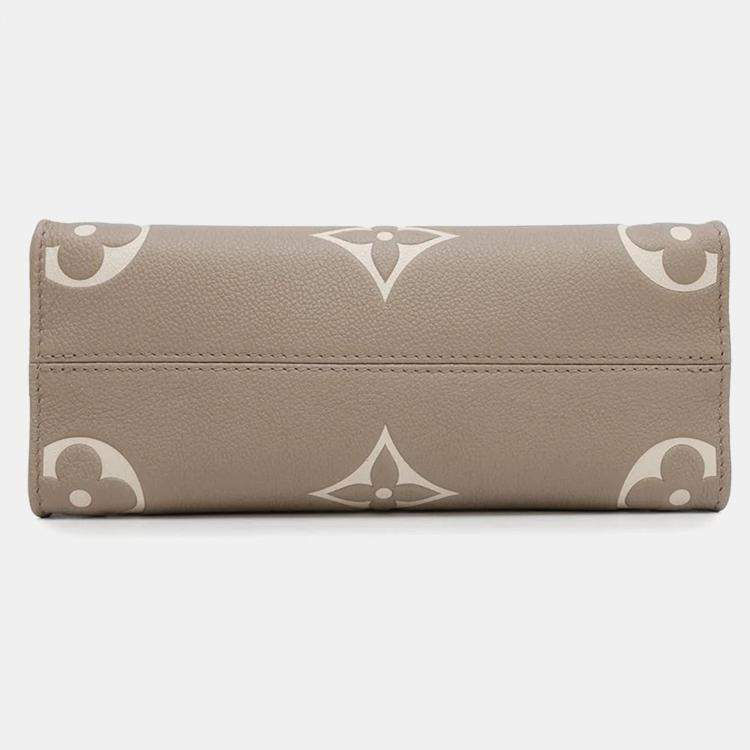 Pre Owned Louis Vuitton Tourterelle Monogram Empreinte Leather PM OnTheGo Tote Bag