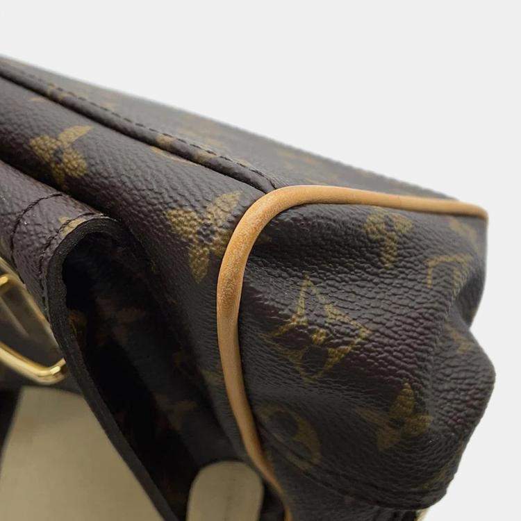 Pre Owned Louis Vuitton Beige Monogram Canvas PM Manhattan Shoulder Bag