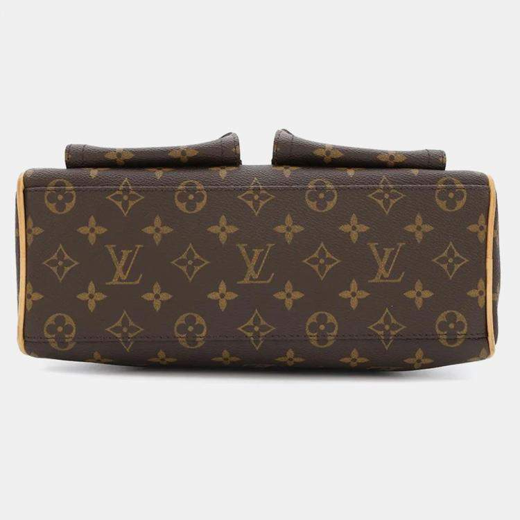Pre Owned Louis Vuitton Beige Monogram Canvas PM Manhattan Shoulder Bag