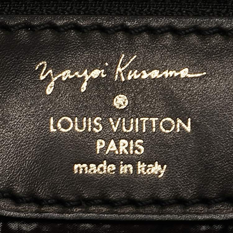 Pre Owned Louis Vuitton x Yayoi Kusama Black Monogram Nylon Vertical Lock It MM Bag