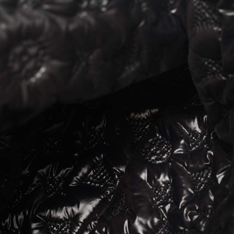 Pre Owned Louis Vuitton x Yayoi Kusama Black Monogram Nylon Vertical Lock It MM Bag
