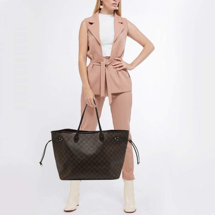 Pre Owned Louis Vuitton Damier Ebene Canvas Neverfull GM Bag