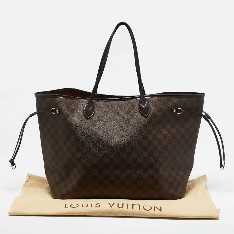 Pre Owned Louis Vuitton Damier Ebene Canvas Neverfull GM Bag