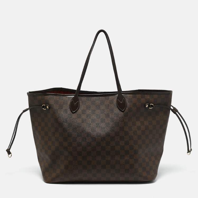 Pre Owned Louis Vuitton Damier Ebene Canvas Neverfull GM Bag