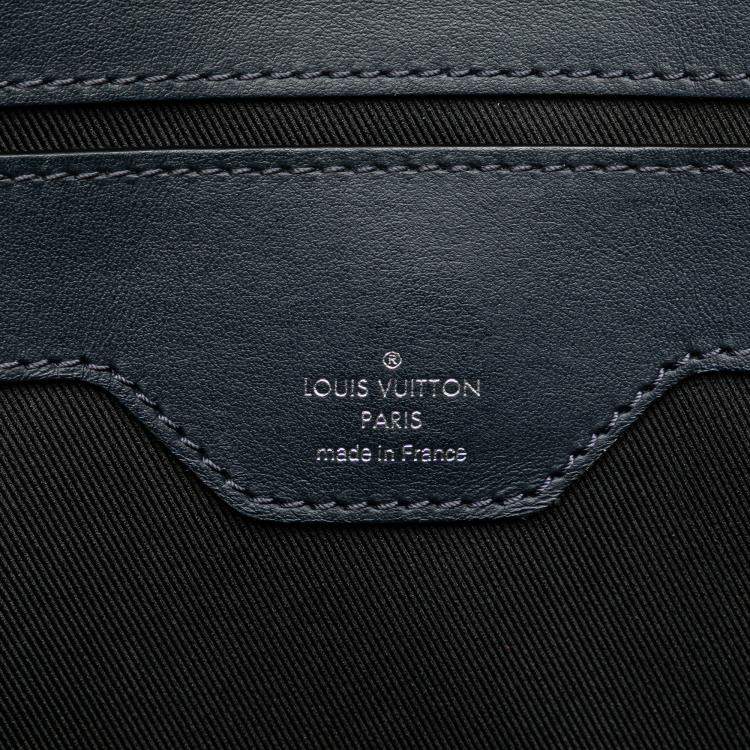 Pre Owned Louis Vuitton Blue Monogram Tapestry Grand Sac