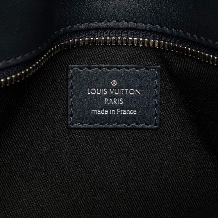 Pre Owned Louis Vuitton Blue Monogram Tapestry Grand Sac