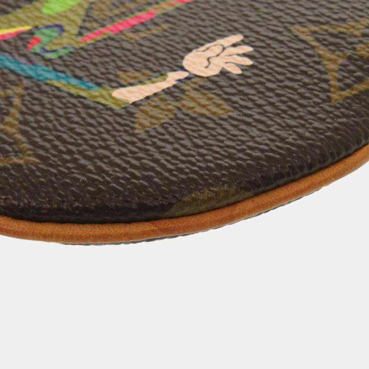 Pre Owned Louis Vuitton Brown Monogram Canvas Takashi Murakami Coin Case 