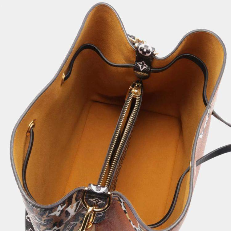 Pre Owned Louis Vuitton Brown Multicolor Monogram Giant LV Jungle Neonoe Shoulder Bag