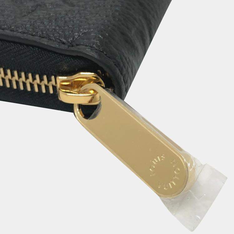 Pre Owned Louis Vuitton Black Monogram Empreinte Takashi Murakami Panda Zippy Wallet