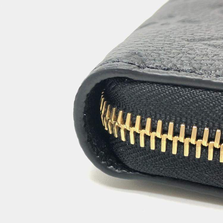 Pre Owned Louis Vuitton Black Monogram Empreinte Takashi Murakami Panda Zippy Wallet