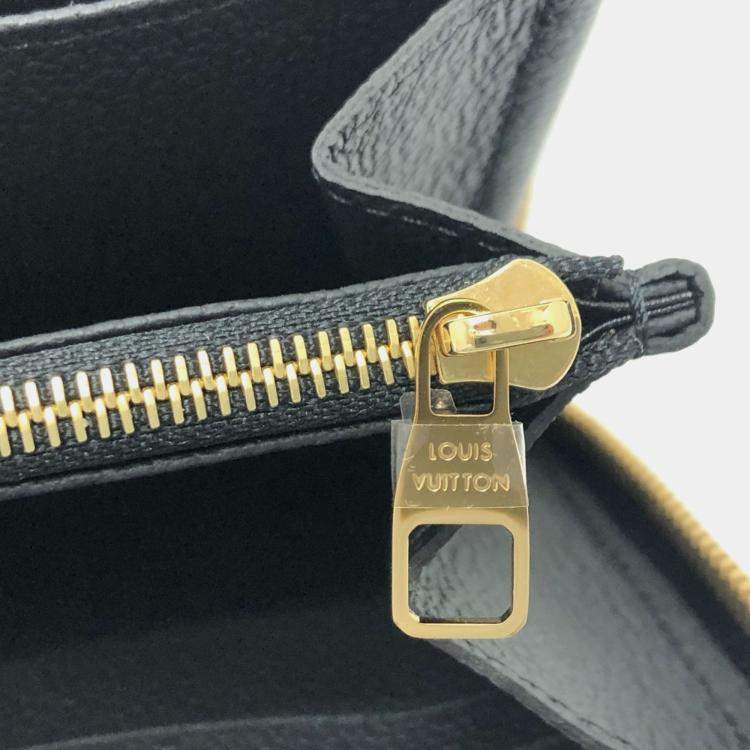 Pre Owned Louis Vuitton Black Monogram Empreinte Takashi Murakami Panda Zippy Wallet