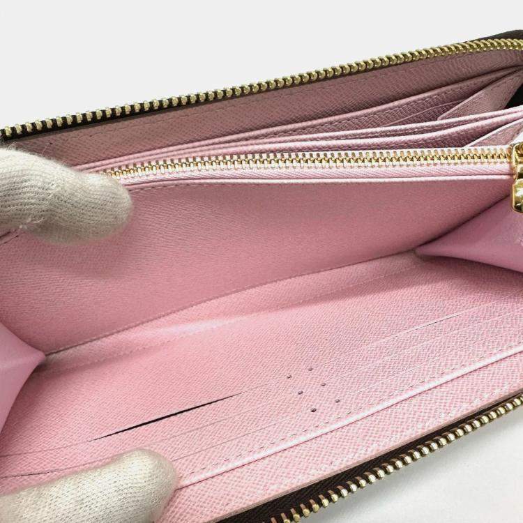 Pre Owned Louis Vuitton Brown Monogram Canvas Takashi Murakami Cherry Blossom Long Zippy Wallet