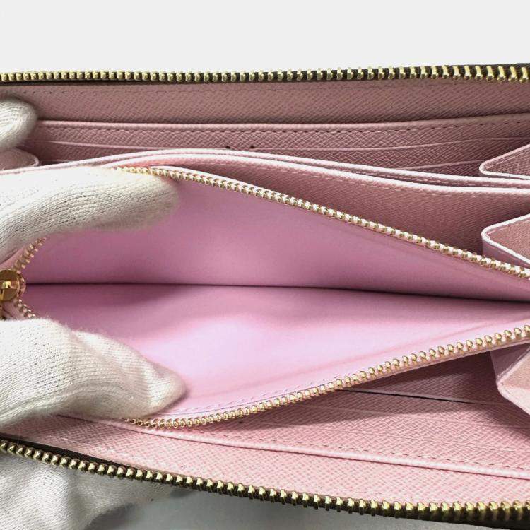 Pre Owned Louis Vuitton Brown Monogram Canvas Takashi Murakami Cherry Blossom Long Zippy Wallet