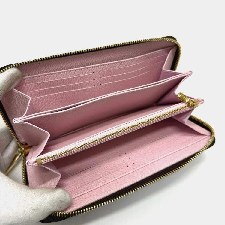 Pre Owned Louis Vuitton Brown Monogram Canvas Takashi Murakami Cherry Blossom Long Zippy Wallet