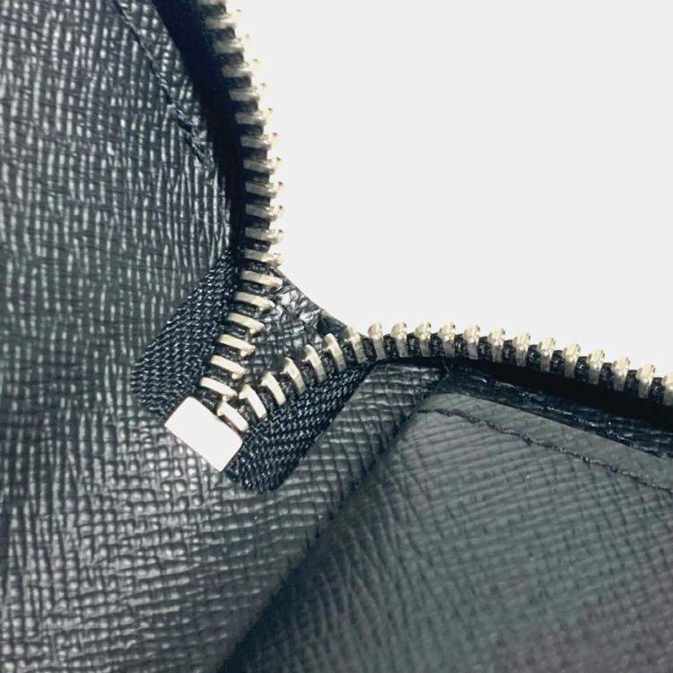 Pre Owned Louis Vuitton Noir Black Epi Leather Zippy Organizer Long Wallet