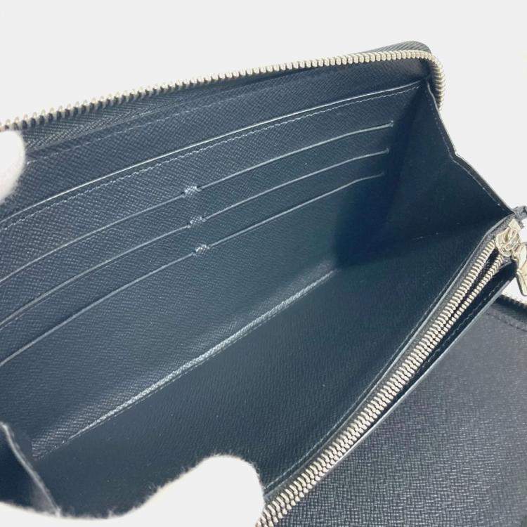 Pre Owned Louis Vuitton Noir Black Epi Leather Zippy Organizer Long Wallet