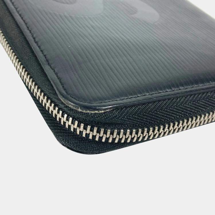 Pre Owned Louis Vuitton Noir Black Epi Leather Zippy Organizer Long Wallet