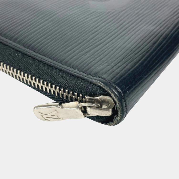 Pre Owned Louis Vuitton Noir Black Epi Leather Zippy Organizer Long Wallet