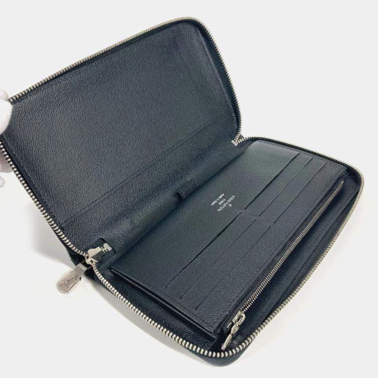Pre Owned Louis Vuitton Noir Black Epi Leather Zippy Organizer Long Wallet