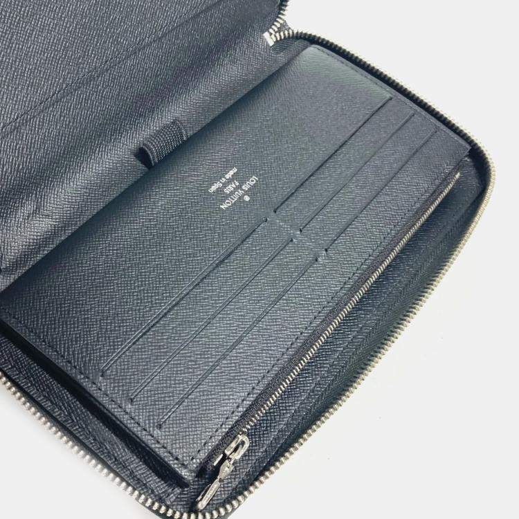 Pre Owned Louis Vuitton Noir Black Epi Leather Zippy Organizer Long Wallet