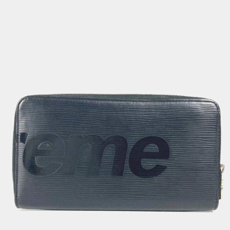 Pre Owned Louis Vuitton Noir Black Epi Leather Zippy Organizer Long Wallet