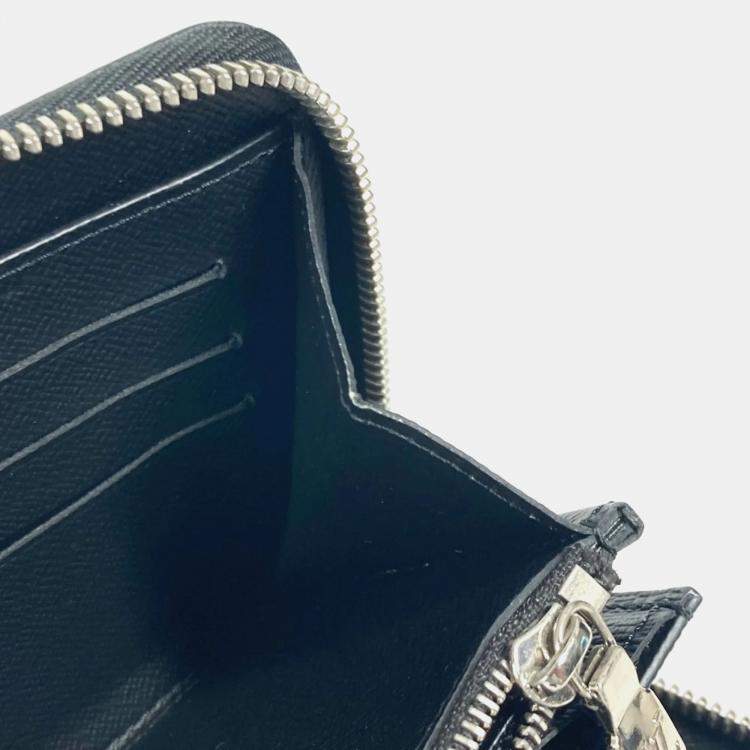 Pre Owned Louis Vuitton Noir Black Epi Leather Zippy Organizer Long Wallet