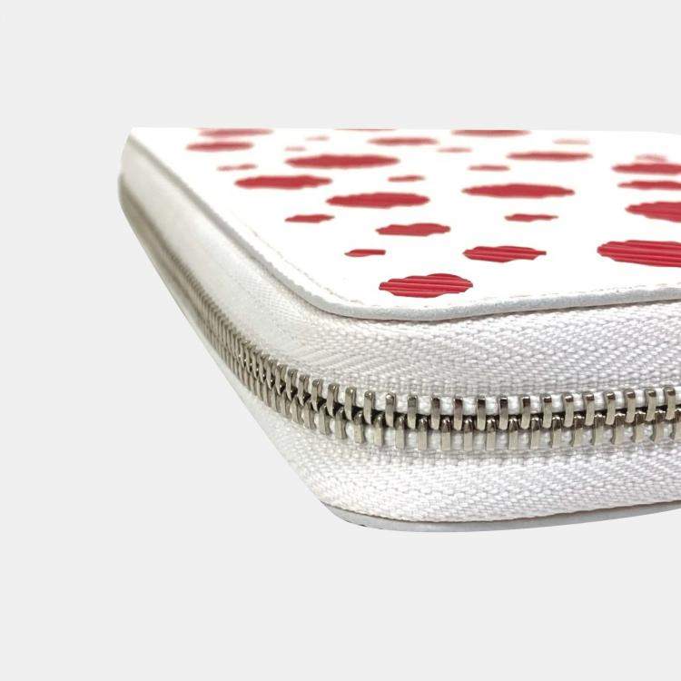 Pre Owned Louis Vuitton Red/White Epi Leather Yayoi Kusama Long Zippy Wallet