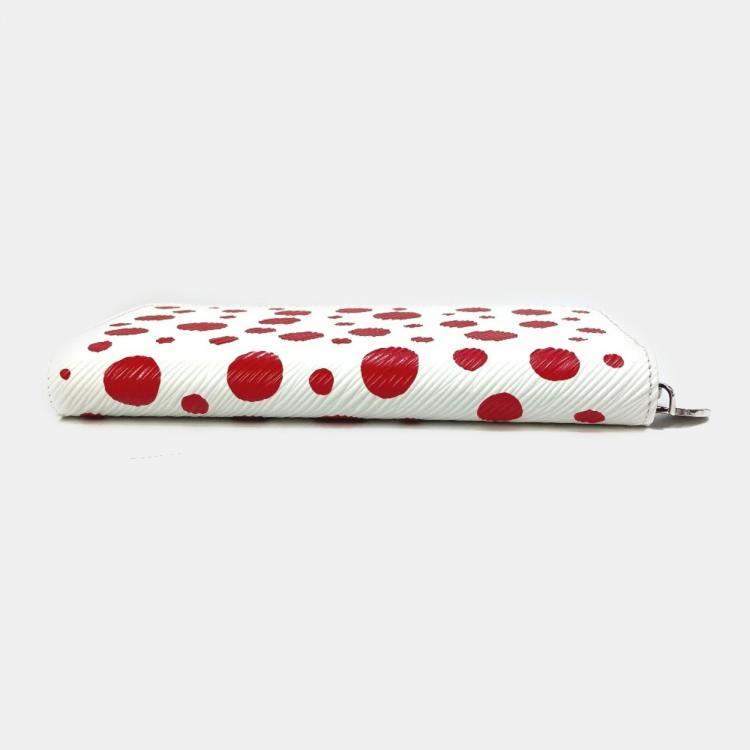 Pre Owned Louis Vuitton Red/White Epi Leather Yayoi Kusama Long Zippy Wallet