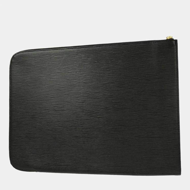 Pre Owned Louis Vuitton Black Epi Leather Documents 38 Business Bag