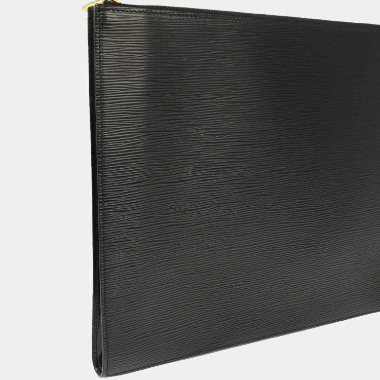 Pre Owned Louis Vuitton Black Epi Leather Documents 38 Business Bag