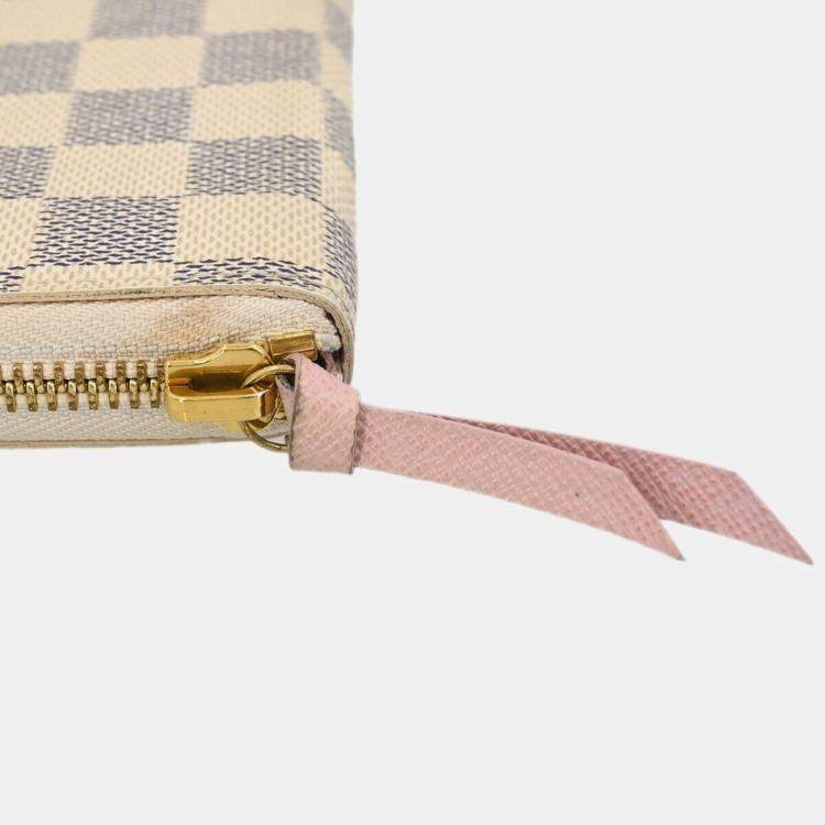 Pre Owned Louis Vuitton Azur Portefeuille Clemence Zippy Wallet