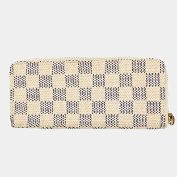 Pre Owned Louis Vuitton Azur Portefeuille Clemence Zippy Wallet
