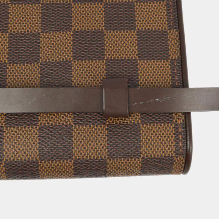 Pre Owned Louis Vuitton Damier Ebene Canvas Pochette Florentine Belt Bum Bag 