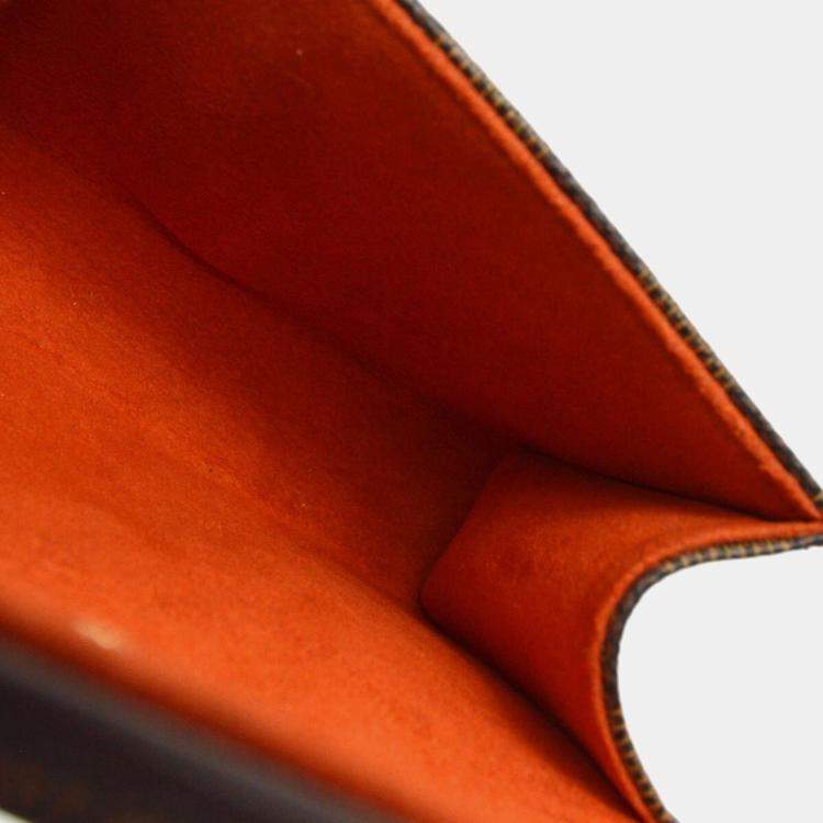 Pre Owned Louis Vuitton Damier Ebene Canvas Pochette Florentine Belt Bum Bag 