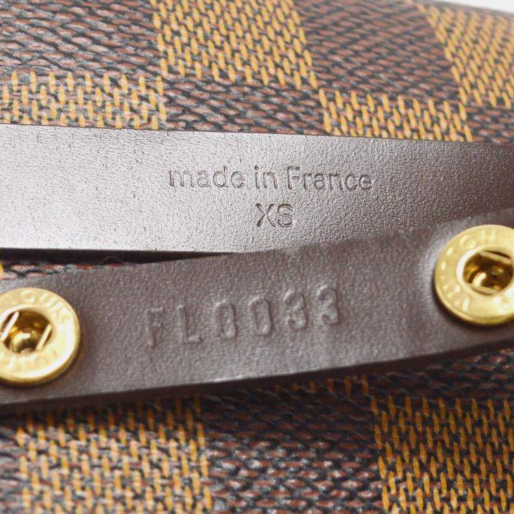 Pre Owned Louis Vuitton Damier Ebene Canvas Pochette Florentine Belt Bum Bag 