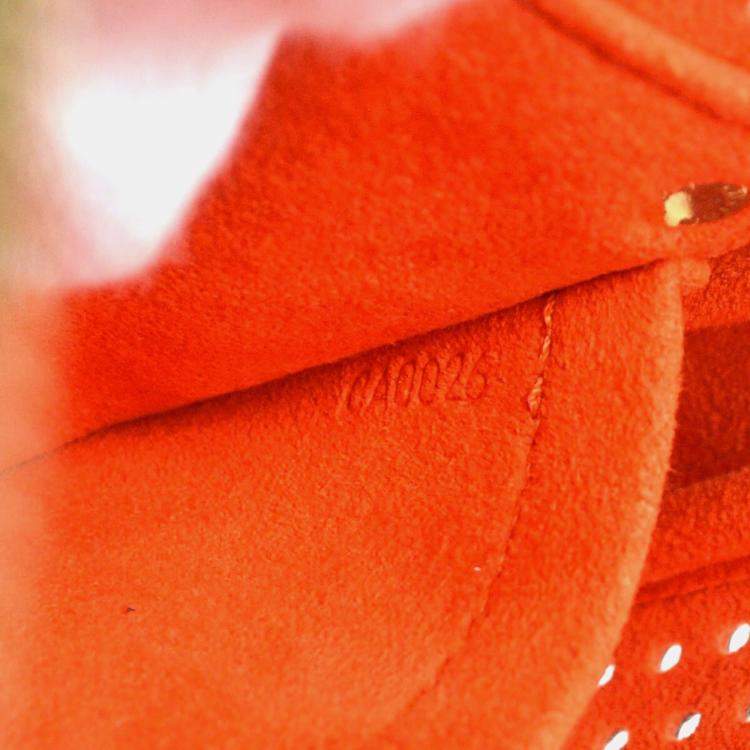 Pre Owned Louis Vuitton Orange/Brown Monogram Perforated Canvas Pochette Accessoires Shoulder Bag