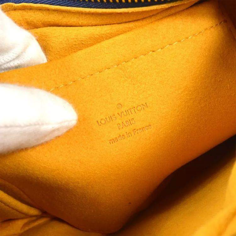 Pre Owned Louis Vuitton Blue Monogram Denim Waist Bum Bag