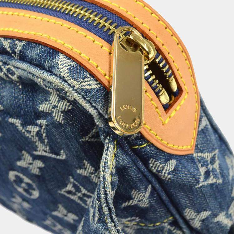 Pre Owned Louis Vuitton Blue Monogram Denim Waist Bum Bag