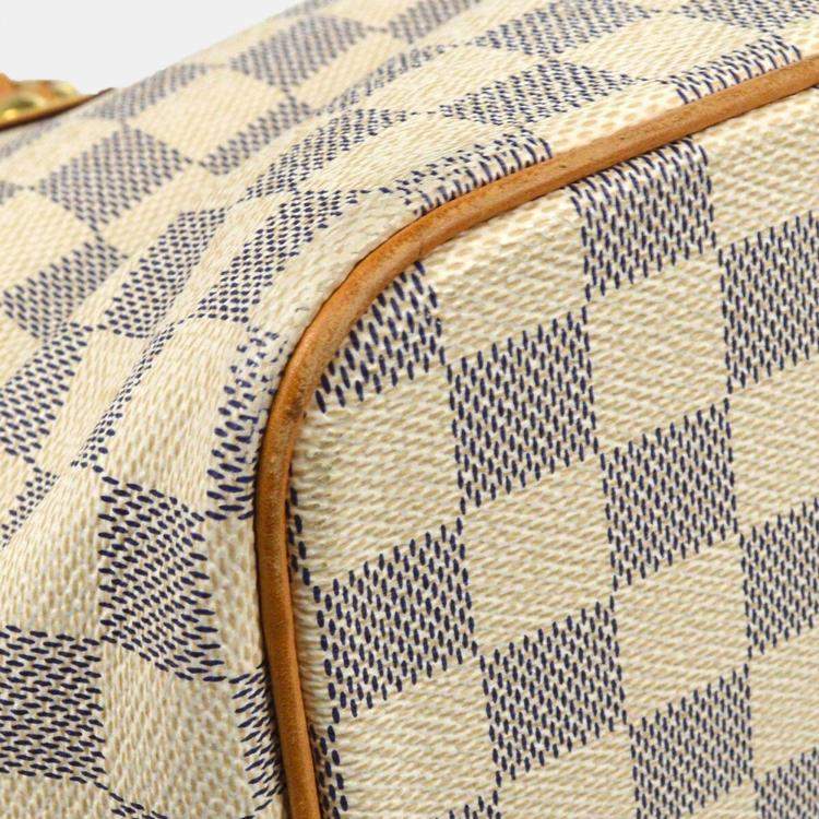 Pre Owned Louis Vuitton Damier Azur Saleya PM Tote Bag