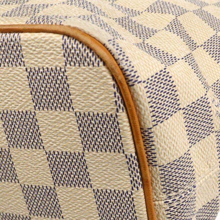 Pre Owned Louis Vuitton Damier Azur Saleya PM Tote Bag