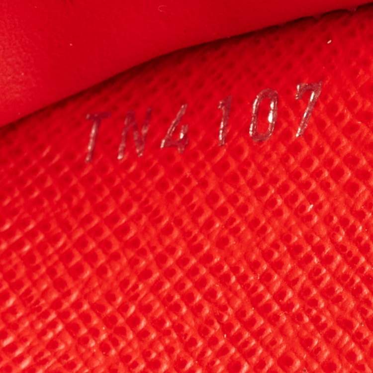 Pre Owned Louis Vuitton Coquelicot Epi Leather Twist Compact Wallet 