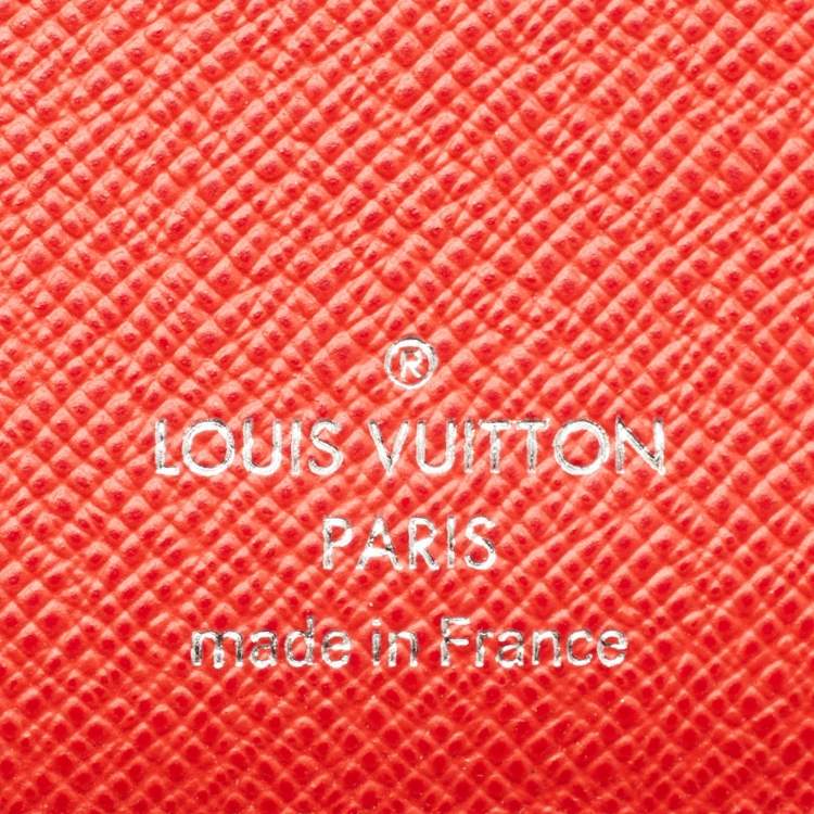 Pre Owned Louis Vuitton Coquelicot Epi Leather Twist Compact Wallet 