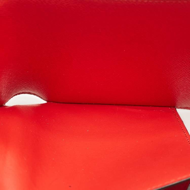 Pre Owned Louis Vuitton Coquelicot Epi Leather Twist Compact Wallet 