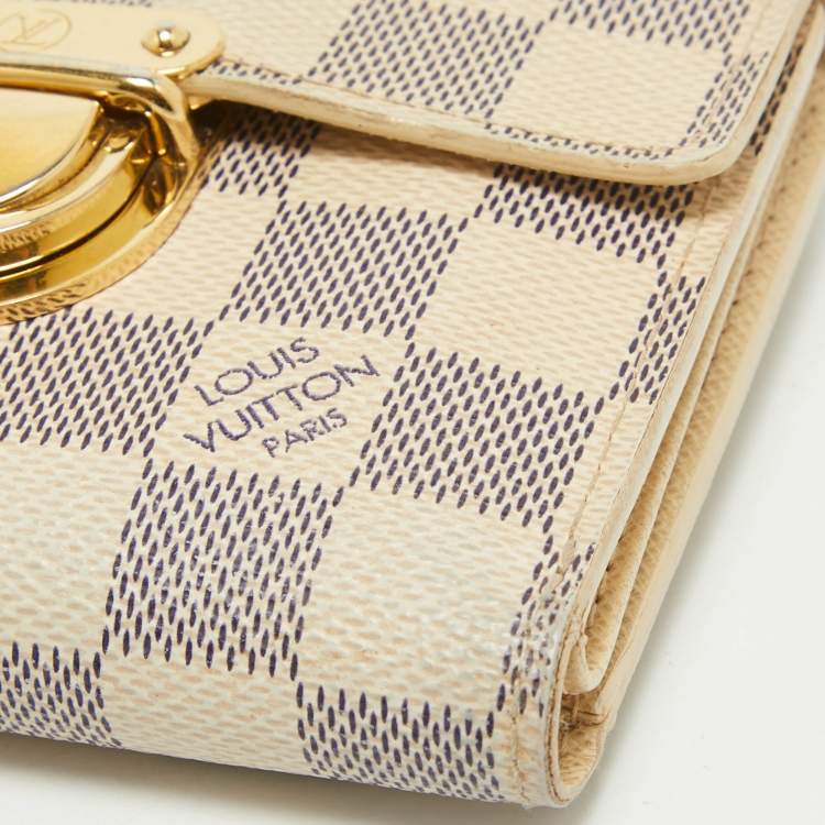 Pre Owned Louis Vuitton Damier Azur Canvas Koala Wallet