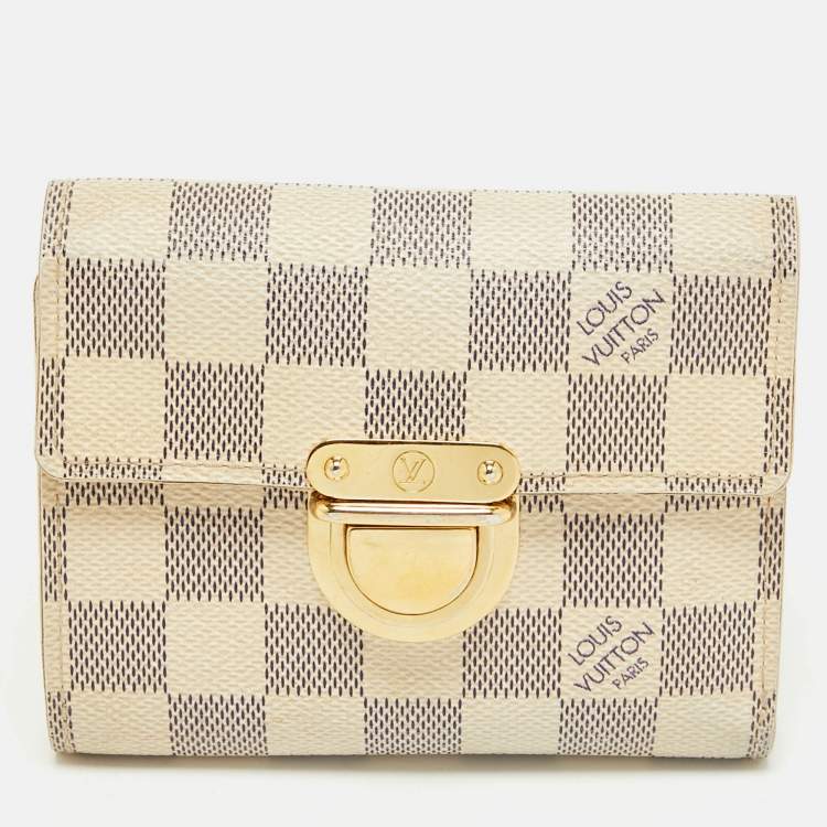 Pre Owned Louis Vuitton Damier Azur Canvas Koala Wallet