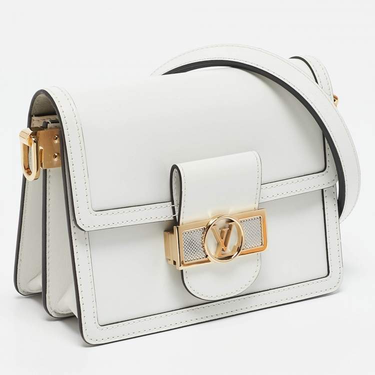 Pre Owned Louis Vuitton Blanc Leather Dauphine Mini Bag