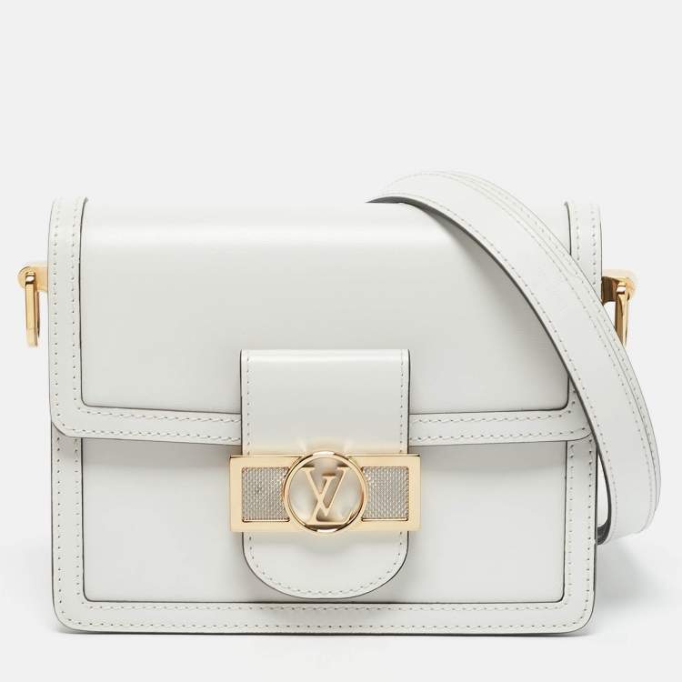 Pre Owned Louis Vuitton Blanc Leather Dauphine Mini Bag