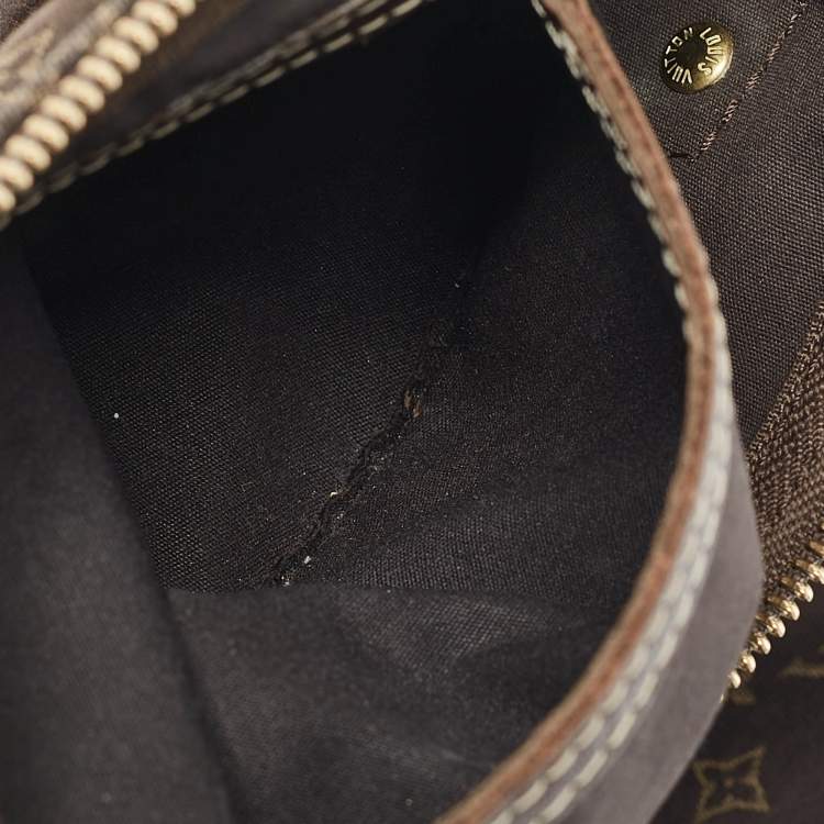 Pre Owned Louis Vuitton Fusain Monogram Mini Lin Canvas Speedy 30 Bag
