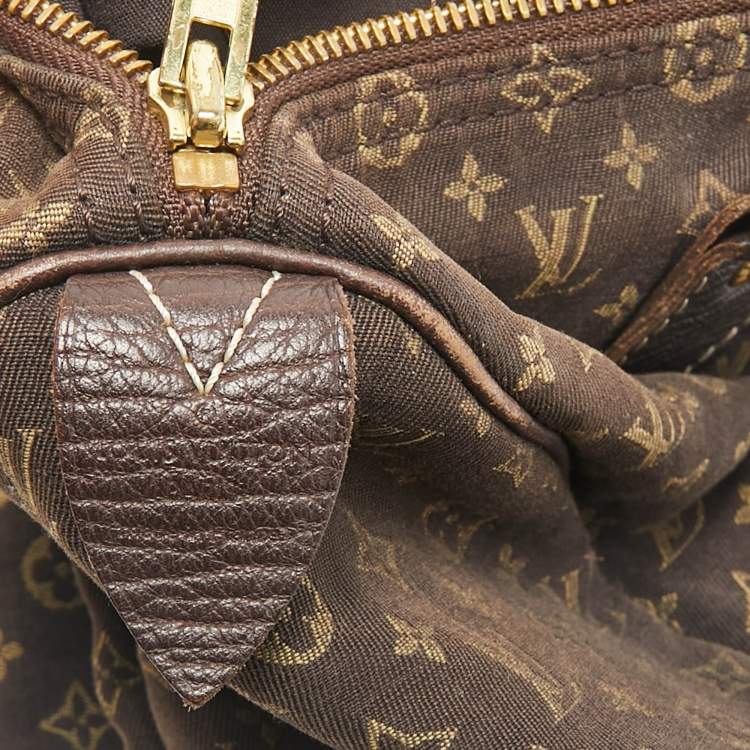 Pre Owned Louis Vuitton Fusain Monogram Mini Lin Canvas Speedy 30 Bag