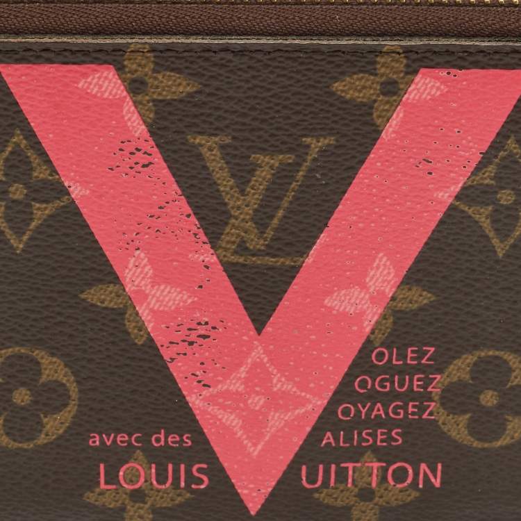 Pre Owned Louis Vuitton Monogram Canvas V Zippy Wallet